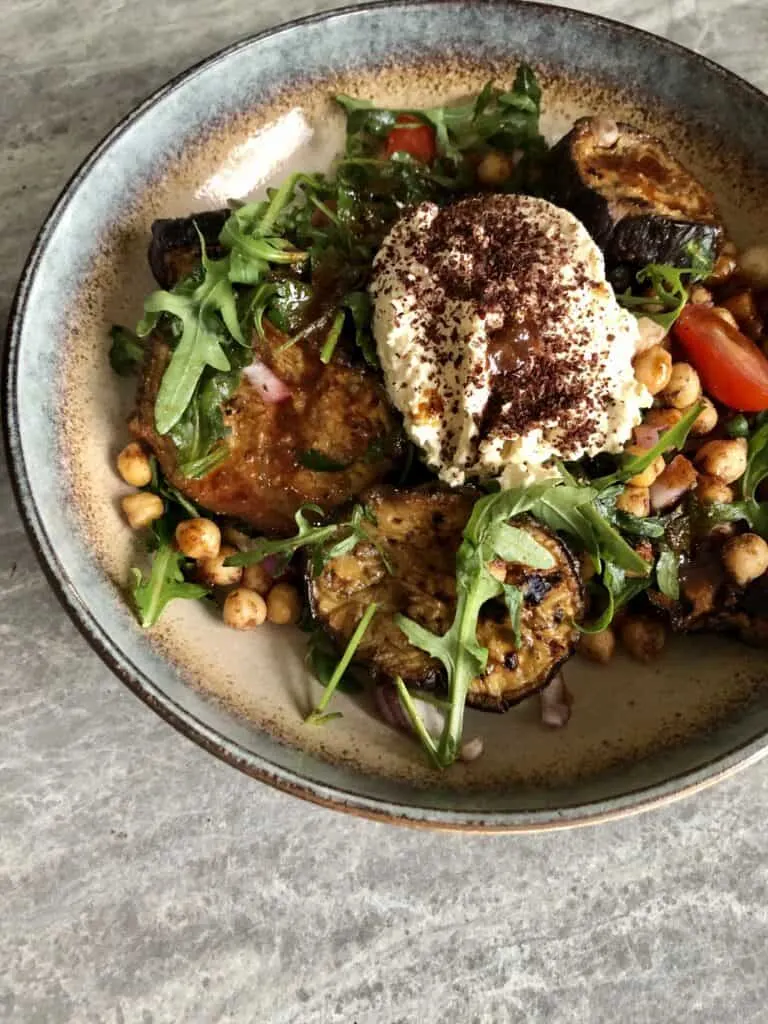 BBQ Moroccan Eggplant Salad 
